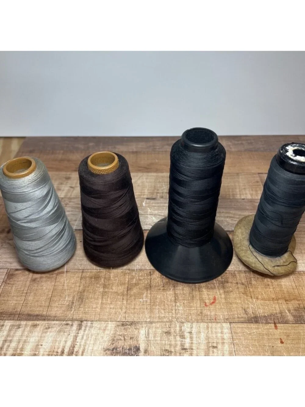 Coats & Clarks Cotton & Nylon Sewing Thread Spools 6000 Yards Gray Brown Black